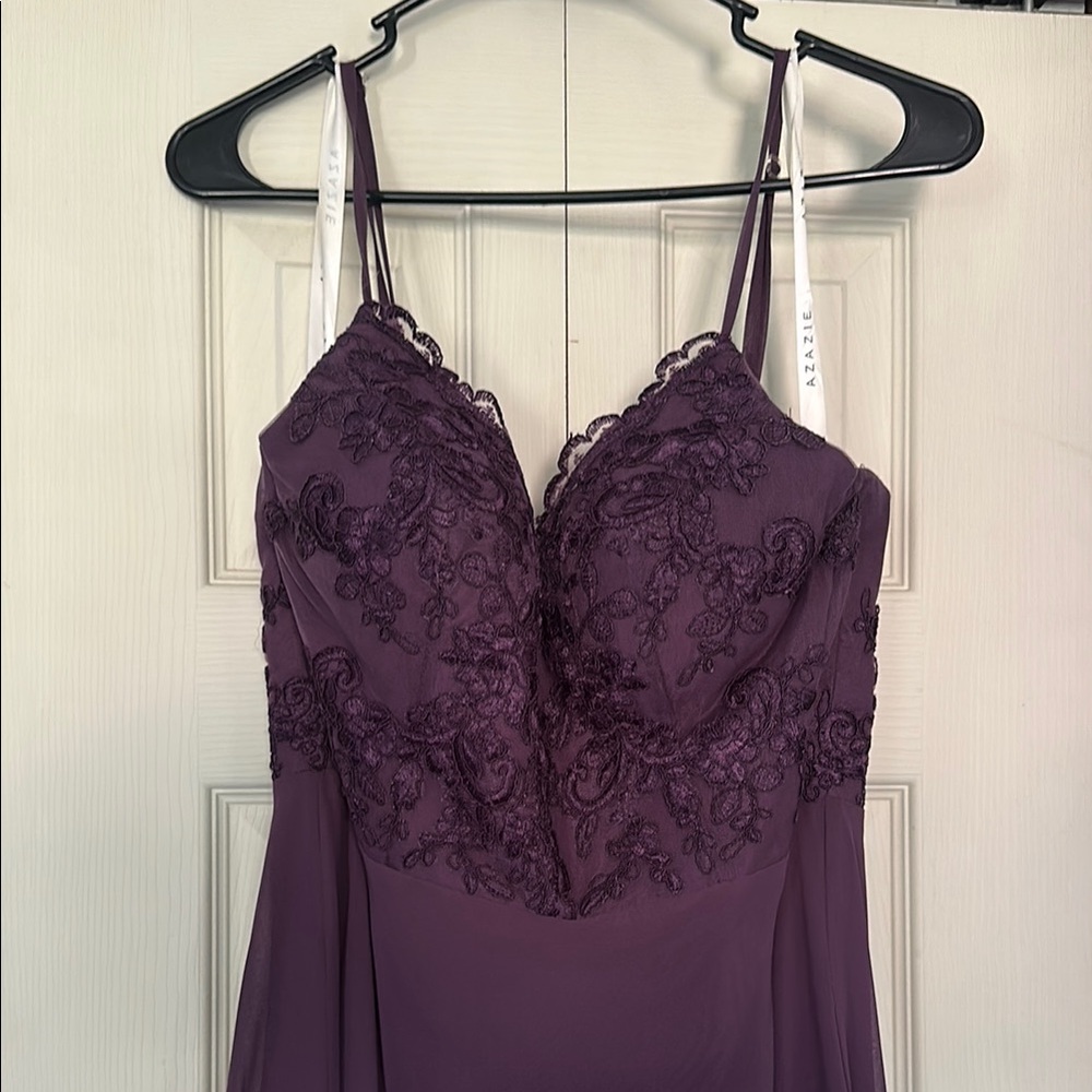 Azazie Purple Lace Chemise Elegant Sleepwear